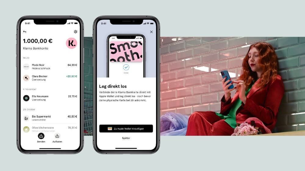 Klarna-Girokonto Klarna bietet auf ein Girokonto für Endkunden an.